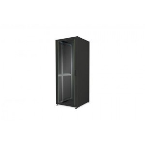 42U network rack, Dynamic Basic 2040x800x800 mm, color black (RAL 9005) with glass front door