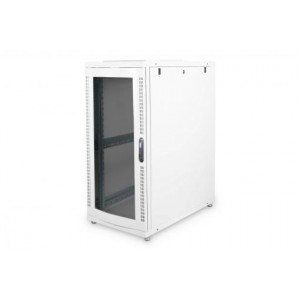 26U server rack, Unique, 1340x600x1000 mm steel front door w. plexi glass, grey (RAL 7035) color grey (RAL 7035)