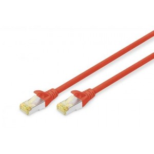 CAT 6A S-FTP patch cable, Cu, LSZH AWG 26/7, length 5 m, color red
