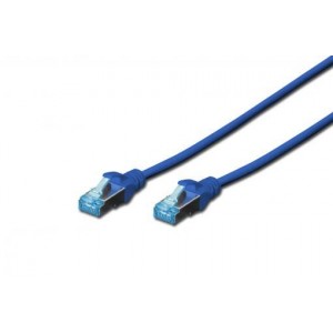 CAT 5e SF-UTP patch cable, Cu, PVC AWG 26/7, length 1 m, color blue