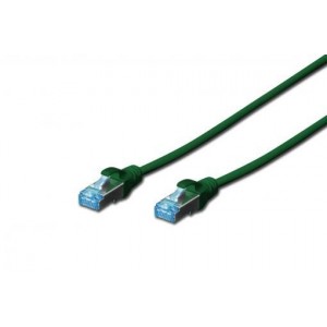 CAT 5e SF-UTP patch cable, PVC AWG 26/7, length 0.5 m, color green