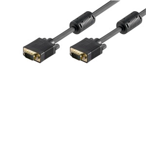 EWENT Cabo VGA SVGA 15pin HD plug M M com ferrites, CU,AWG28, 1.8m - EC1103