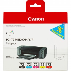 Canon PGI-72 MBK C M Y R Multi Pack sem segurança  - 6402B009