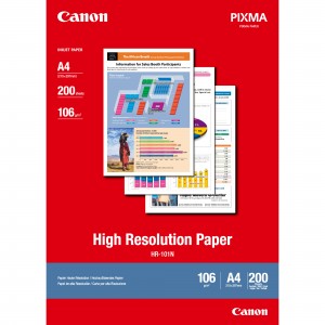 Canon Papel fotográfico de alta resolução, HR-101 A4, 200 folhas - 1033A001