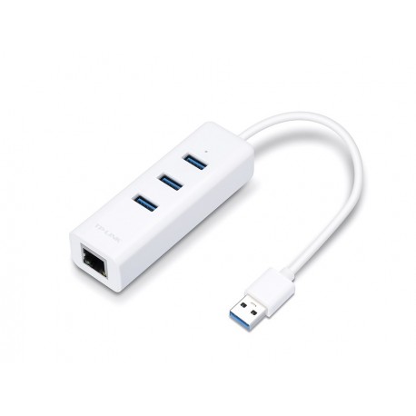 TP-Link USB 3.0 to Gigabit Ethernet Network Adapter, USB 3.0, Gigabit Ethernet port, 3 USB 3.0 ports - UE330