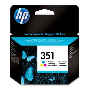 HP 351 Tri-colour Inkjet Print Cartridge with Vivera Inks - CB337EE-ABE
