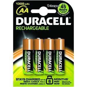 Battery General NiMH - Duracell Rechargeable AA 4 Pack 1300mAh HR6-B