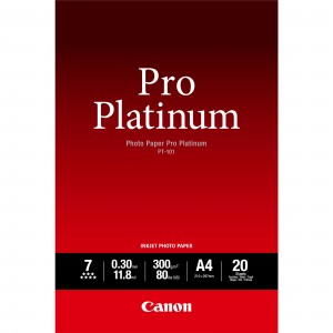 Canon Photo Paper Pro Platinum PT-101 A4, 20 Folhas - 2768B016