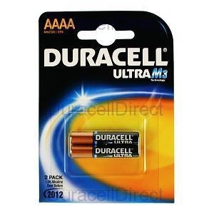 Battery General Alkaline - Duracell AAAA 2 Pack MX2500