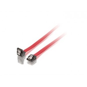 Equip SATA internal flat cable 1.0M com metal latch and angled plug   - 111804
