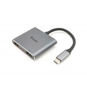 Equip USB-C 4 in 1 Dual HDMI Adapter  - 133484