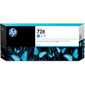 HP728 300-ml Cyan InkCart - F9K17A