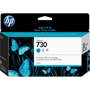 HP 730 130-ml Cyan Ink Cartridge - P2V62A