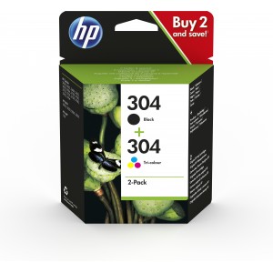 HP 304 Ink Cartridge Combo 2-Pack - 3JB05AE