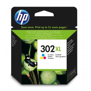 HP 302XL Tri-color Ink Cartridge - F6U67AE-ABE
