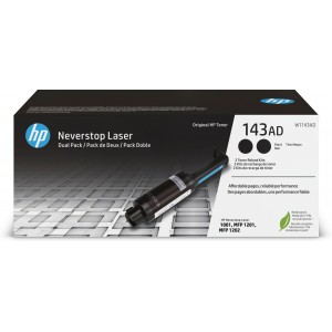 HP 143AD Neverstop Toner Reload Kit 2-Pack - W1143AD