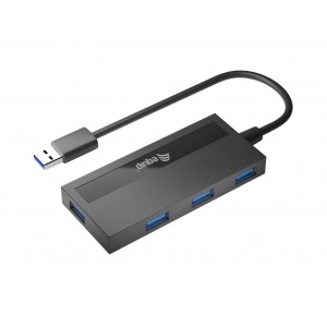 Equip 4-Port USB 3.0 Hub with USB-C Adapter - 128956