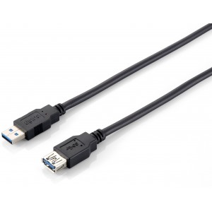 Equip Cabo USB 3.0 Extension A-A M F 3m - Preto - 128399