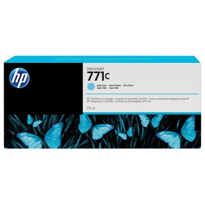 HP 771C 775-ml Light Cyan Designjet Ink Cartridge - B6Y12A