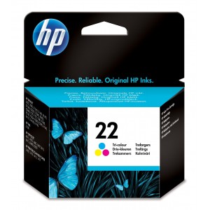 HP 22 Inkjet Print Cartridge, tri-colour (5 ml) - C9352AE-ABE