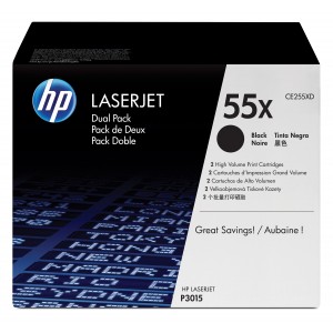 HP LASERJET CE255X DUAL PACK BLACK PRINT CARTRIDGES - CE255XD