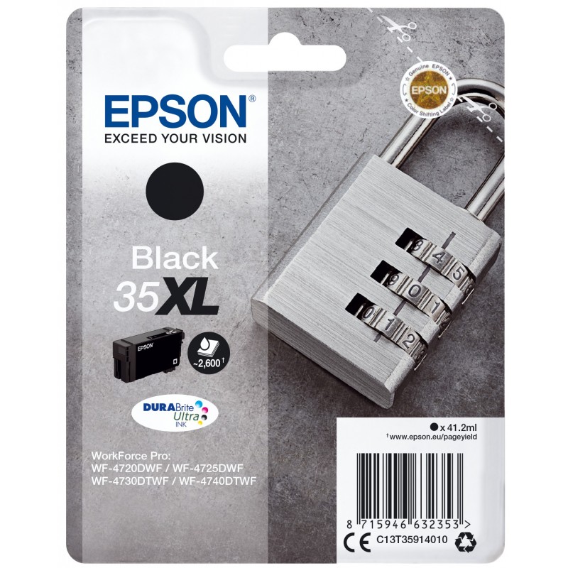 Epson Singlepack Black 35XL DURABrite Ultra Ink - C13T35914010