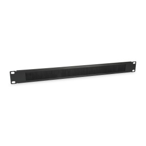 Equip 19'' panel 1U, with brush and cable holder, Black - 327413