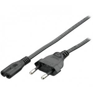 Equip Power Cable Euro-2 pin   IEC 60320 (C7), 1,80m, black - 112160