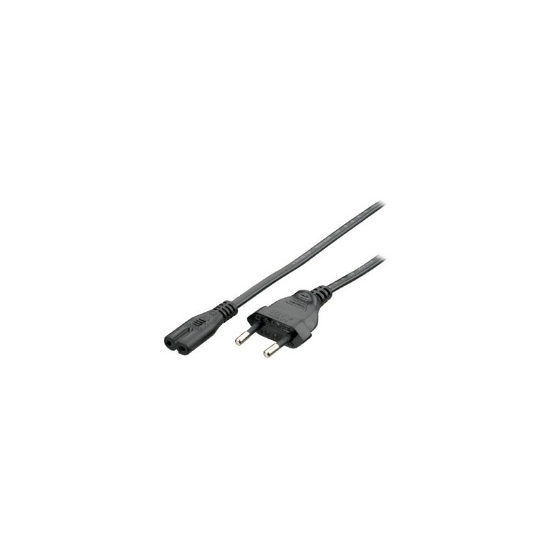Equip Power Cable Euro-2 pin   IEC 60320 (C7), 1,80m, black - 112160