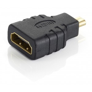 Equip Adaptador MICROHDMI (TYPE D) para HDMI (TYPE A) M F, BLACK - 118915
