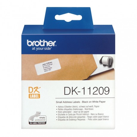 Brother 800 Etiquetas de endereço pequenas - Autocolante - tamanho 62 x 29 mm - DK11209