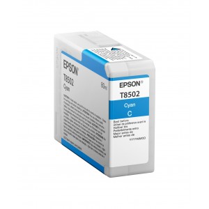 Epson Singlepack Cyan T850200 UltraChrome HD ink 80ml SC-P800 - C13T850200