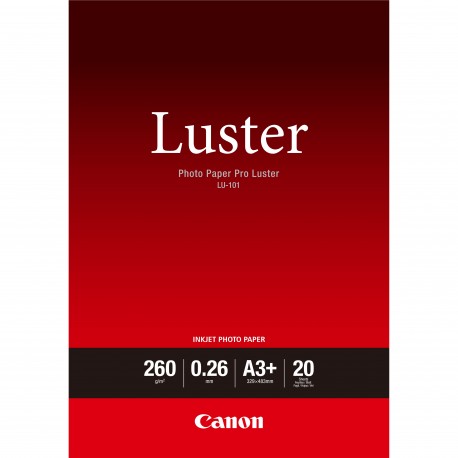 Luster Paper LU-101 - A3+ (Pack de 20 Folhas) - 6211B008 - 6211B008
