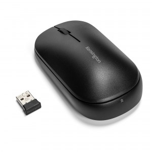 Kensington SureTrack Dual Wireless Mouse - Rato - óptico - 4 botões - sem fios - 2.4 GHz - receptor sem fio USB - preto