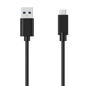EWENT Cabo USB 3.1 Gen1 5Gbps 3A, USB-C M-A M, preto, AWG28, 1.8 metros - EC1043