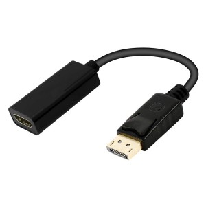 EWENT Cabo Adaptador DisplayPort - HDMI tipo A, M F, 0.15m, DP 1.2 4K 30Hz - EC1456