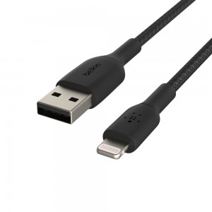 Belkin BOOST CHARGE - Cabo Lightning - Lightning macho para USB macho - 2 m - preto - para Apple iPad iPhone iPod (Lightning)