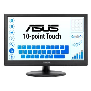 Asus VT168H 15.6'' Monitor, 1366x768, TN, 10-point Touch Monitor, HDMI, Flicker free, Low Blue Light, TUV certified - VT168HR