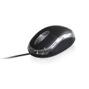 EWENT Rato Óptico Mini, 1000 dpi, preto e cinza escuro - EW3174
