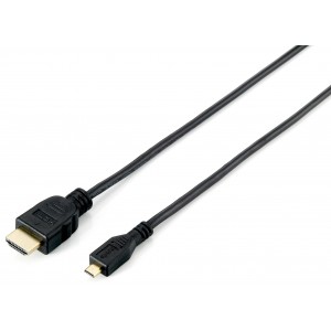 Equip Adaptador HIGHSPEED HDMI para MICROHDMI M M 2,0M BLACK - 119308