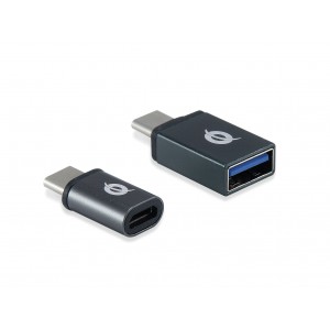 Conceptronic DONN USB-C OTG Adapter 2-Pack, USB-C to USB-A and USB-C to Micro USB - DONN04G