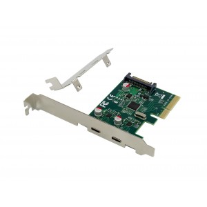 Conceptronic EMRICK 2-Port USB 3.2 Gen 2 Type-C PCIe Card  - EMRICK07G