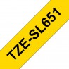 Brother Fita autolaminada - Texto preto sobre fundo amarelo, Largura 24 mm, Comprimento 8m - TZESL651
