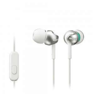 Sony MDR-EX110APW - Auriculares In-ear com micro, Diafragma em neodímio de 9mm, Resposta em Frequência 5-24 000 Hz
