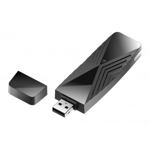 D-link Wireless AC AX1800 Wi-fi USB Adapter - Wi-fi 6 with AX1800 speeds of up to 574 Mbps (2.4 GHz) or 1200 Mbps (5 GHz)