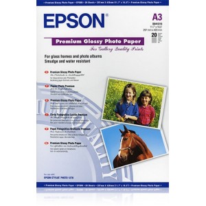 Epson Papel Fotográfico brilhante Premium A3 (20 folhas)   - C13S041315