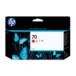 HP 70 130 ml Red Ink Cartridge with Vivera Ink - C9456A