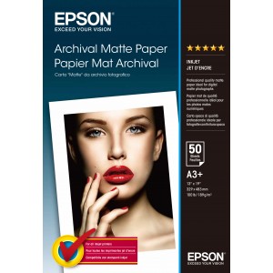 Epson Papel Mate de Arquivo A3+ (50 Folhas)  - C13S041340