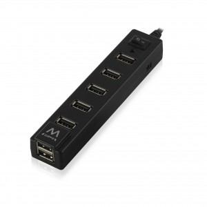 EWENT HUB USB de 7 portas com interruptor para Ligar Desligar - EW1130