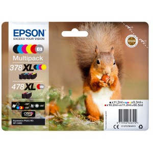 Epson Multipack 6-colours 478XL Claria Photo HD Ink - C13T379D4010
